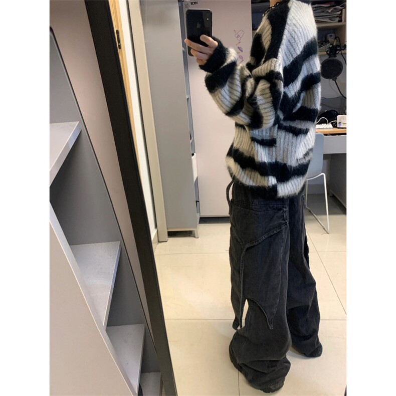 【有货】MY3010CC-特P46条纹毛衣男慵懒风情侣针织衫外套,男装针织衫/毛衣,星座1007（原301D）