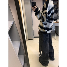 【有货】MY3010CC-特P46条纹毛衣男慵懒风情侣针织衫外套，男装针织衫/毛衣，星座1007（原301D）