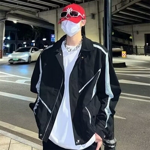 【春款】DW218-P72高级感拼接设计冲锋衣夹克男士外套新款春秋季图片
