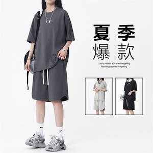 百搭休闲夏季潮流时尚轻薄透气冰丝抗皱冰丝套装 TZ10-特批65图片