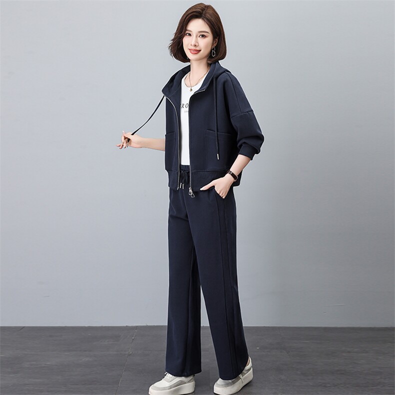 2025春秋季新款时尚休闲气质个性减龄休闲套装,女装套装/套裙,独衣靓