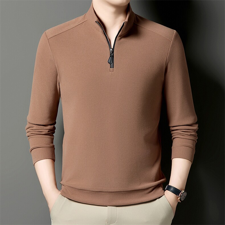 2025年秋季男士卫衣2025年新款立领半拉链宽松休闲上衣打底衫，男装T恤，电商B212（原钱塘6029）