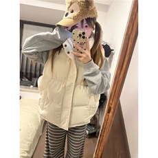 美式冬季棉马甲男女加厚保暖棉服外套复古韩版潮宽松情侣棉袄外套，男装棉衣，星座506A