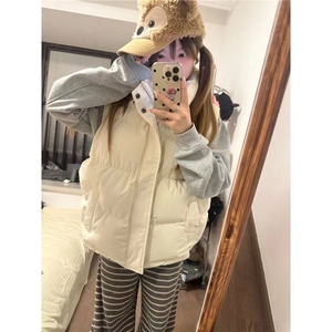 美式冬季棉马甲男女加厚保暖棉服外套复古韩版潮宽松情侣棉袄外套图片