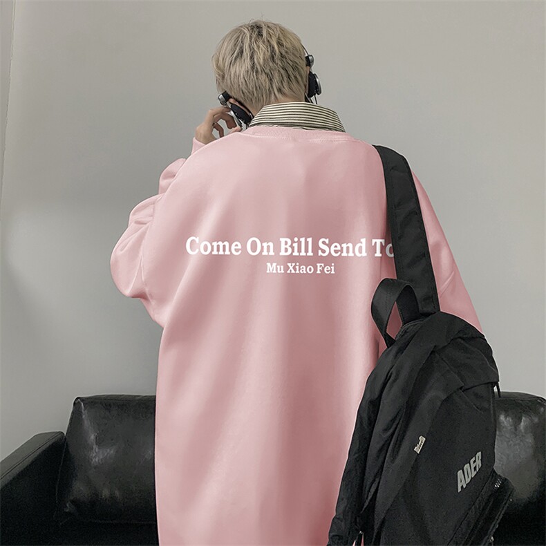 量大优可提供视频2024印花圆领卫衣宽松HD019-1-YL4335-P30，男装卫衣，电商019-1