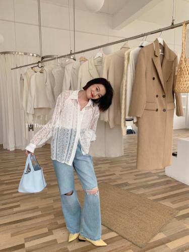 两件套蕾丝小衫，女装，AKSKYLAN(6F)