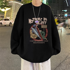 23冬季新款字母图案印花加绒圆领毛衣TPM6851特批P40控68加绒P55，男装针织衫/毛衣，电商A268A