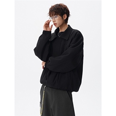 春秋季美式复古哈灵顿行政夹克衫大码翻领廓形西装外套LJ901特P80，男装夹克，电商B215