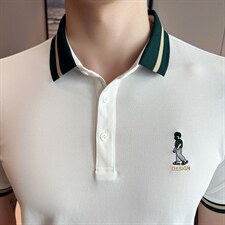 大码抖音备货店主风主推直播质夏时尚短袖T恤翻领Polo衫T016-P45，男装T恤，电商D342