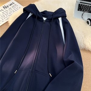 现货！400克重磅秋季潮牌简约线条宽松运动卫衣WY811 P55控88图片