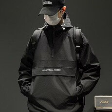 半拉链套头冲锋衣男春秋季新款连帽卫衣外套情侣上衣WT15P56，男装夹克，星座1013-5
