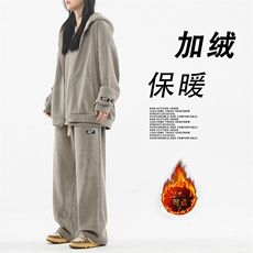 潮牌加绒加厚新款卫衣卫裤三件套外套SJT861-特批176加绒特批206，男装卫衣，星座718