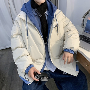 2023新款假两件服袄加厚港风面包衣男情侣外套W6202-P90图片