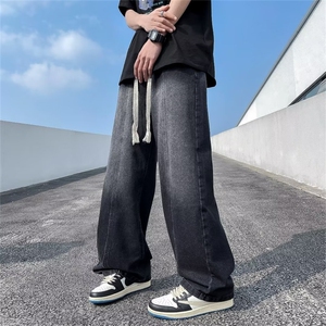 牛仔裤男春季潮牌vibe高街直筒阔腿长裤美式潮流休闲裤 K6281-P40图片