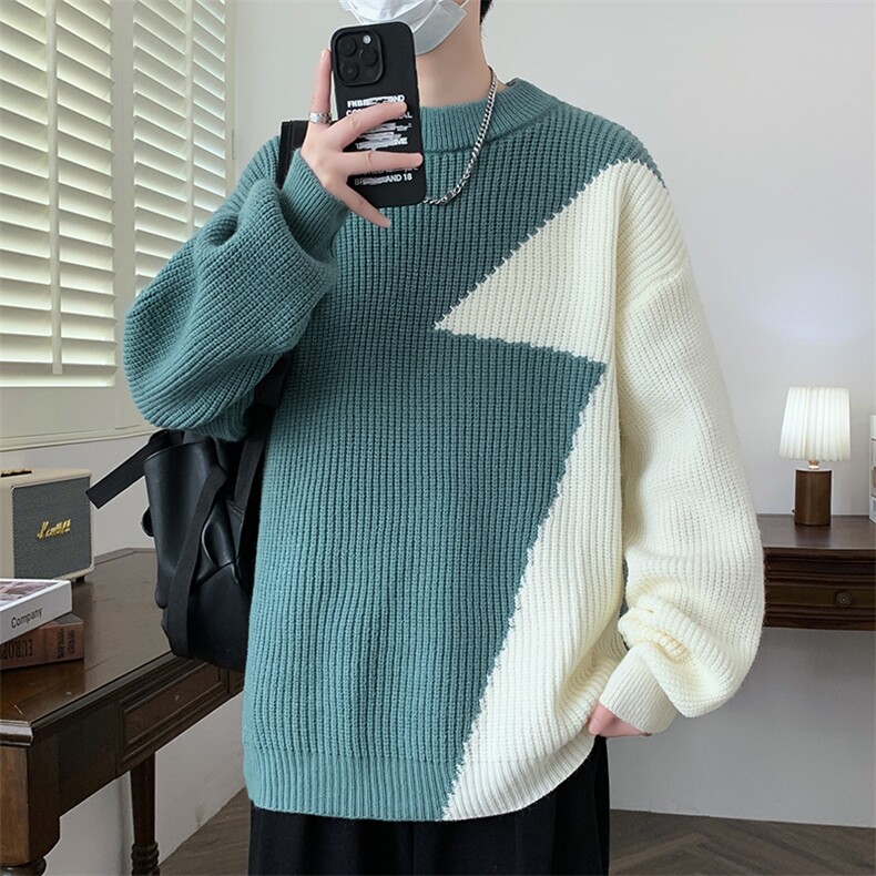 【新品】2025秋冬男士时尚休闲百搭针织毛衣潮流-M5106-P45,男装针织衫/毛衣,星座1105-1