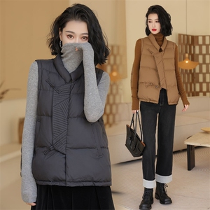 YGYL24款现货冬季时尚百搭90白鸭绒马甲,女装羽绒服,阳光伊恋