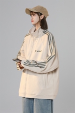 2024春季休闲大码夹克麂皮绒开衫男女中性户外机能夹克外套，男装夹克，电商A409-1