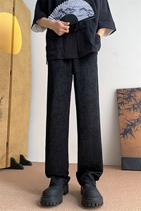 8XL-M 特大码肌理感冰丝薄款休闲裤长裤男宽松百搭情侣裤K967P45图片