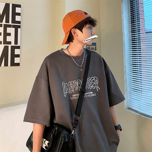 抖音得物二开 现货 220克夏装重磅美式高街宽松短袖t恤 MT305图片