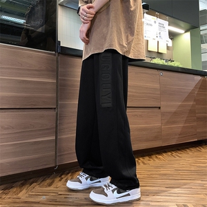 美式vibe渐变钢印休闲裤男款裤子直筒宽松阔腿长裤K03039-P38图片