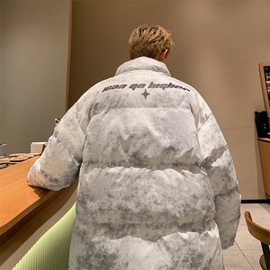 24冬季棉服新款M6652-P118 扎染美式复古休闲P防风保暖棉衣男图片