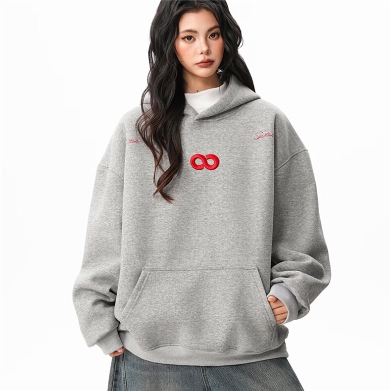 春秋男女连帽卫衣情侣时尚套头上衣大口袋卫衣外套,女装短外套,星座1013-1