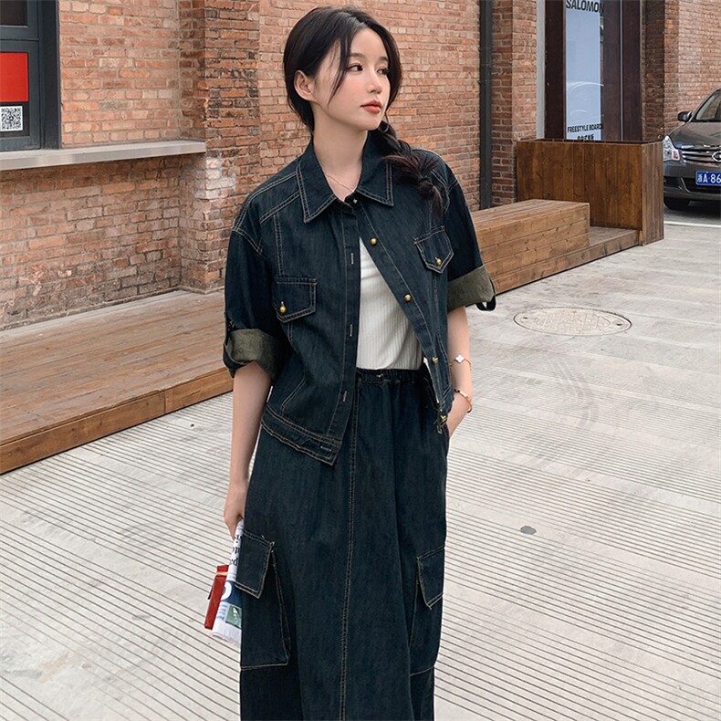 2024年夏季新款牛仔套装-款号-9927-P155-K228,女装套装/套裙,浙宝305