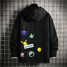 JK65079-P45连帽夹克男大码胖子棒球服上衣外套网格挂拍，男装夹克，电商A040A