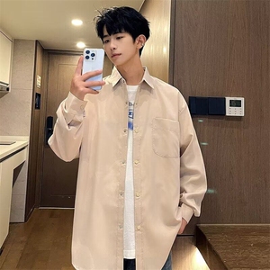 2025四季款新款长袖翻领纯色男装衬衫 C3300图片