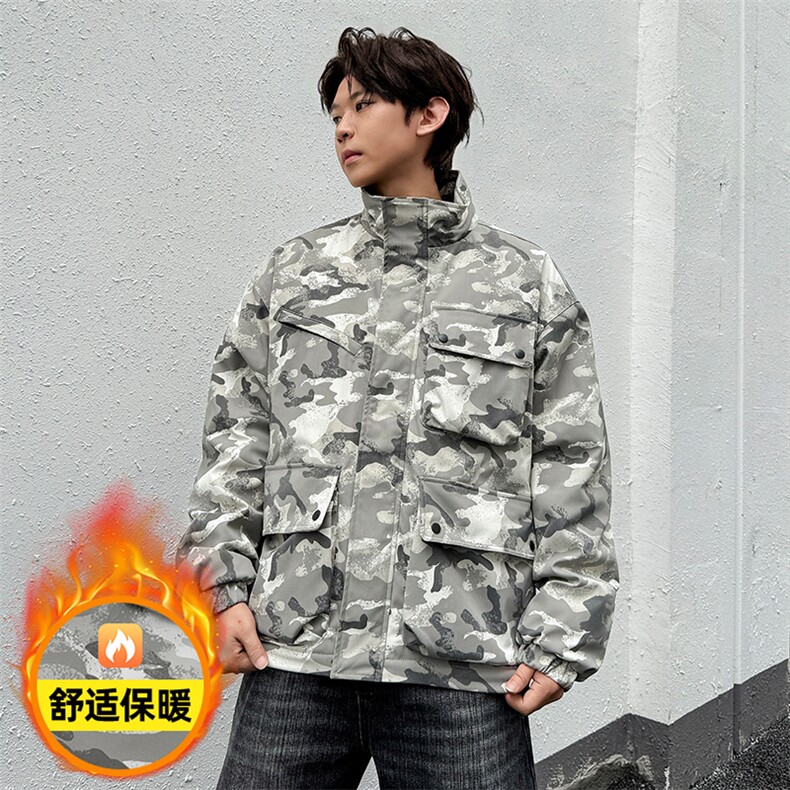 美式新款冬多口袋户外机能休闲棉衣外套A436-W995-P95138,男装棉衣,电商A436