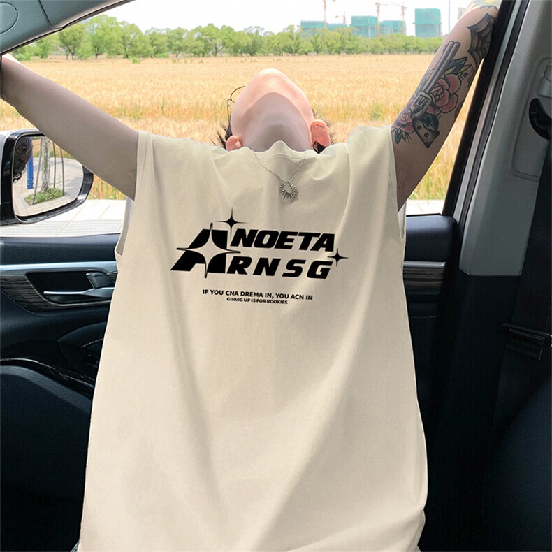 可48小时发货支持抖音得物来样二开240克重磅美式纯棉背心无袖t恤，男装背心/马甲，电商A486