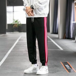 2021春秋季新款休闲裤韩版宽松九分裤条纹裤子小脚裤男裤DS881T图片