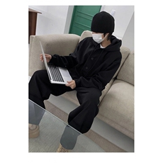 W9353-P60网图现货新款美式复古重磅开衫连帽卫衣宽松休闲外套，男装卫衣，星座1608-2