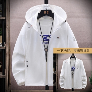 夏季新款连帽可脱卸帽UPF50+防晒衣青少年宽松户外皮肤衣Z302-P30图片