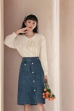 春季上衣+超牛仔半裙，女装半身裙，慕尚依依