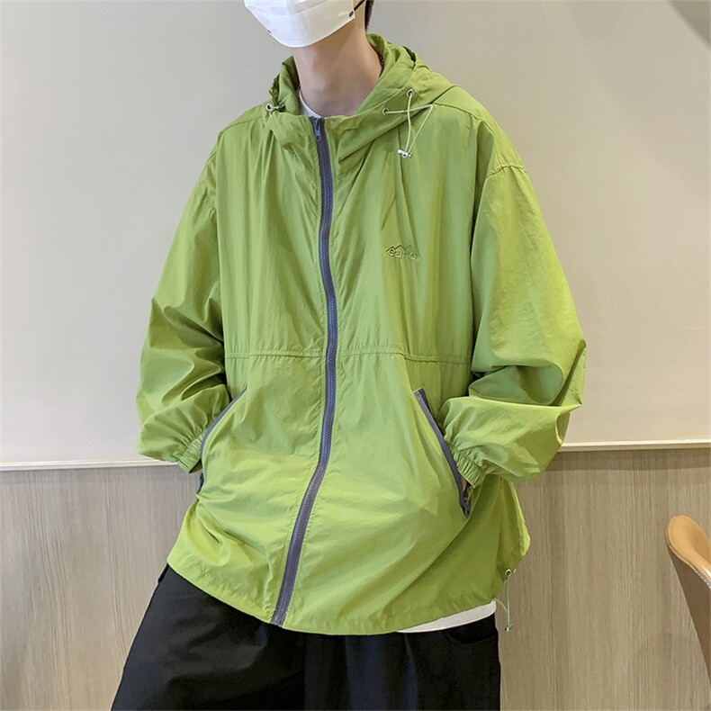 Wt045-P40夏季宽松型连帽防晒服,男装夹克,星座1501-1