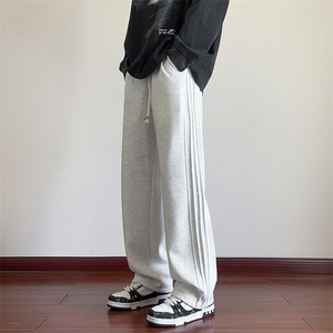 秋季新款褶皱休闲裤男士卫裤直筒宽松长裤潮流大码A266-KZ456-P45图片