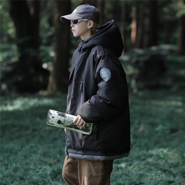 美式连帽冲锋衣棉服男冬季户外潮牌ins棉衣外套MY9099-P90,男装棉衣,星座1109-3
