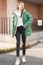 连帽2020年冬季纯色气质简约百搭优雅拉链门襟棉衣，女装棉衣/棉服，贵人树