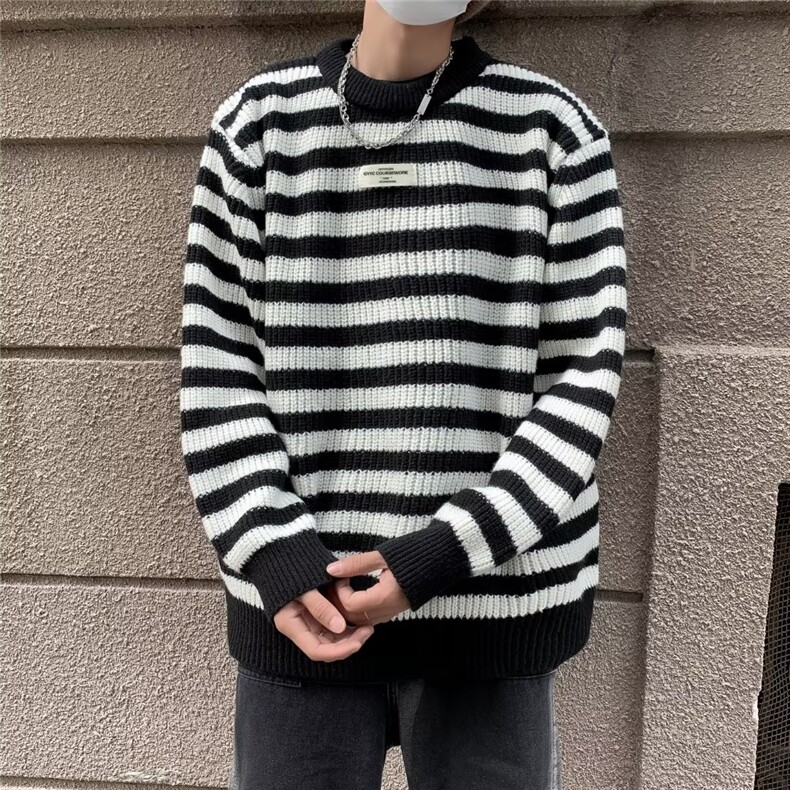 套头帅气条纹男装针织衫/毛衣打底衫MY062-P48,男装针织衫/毛衣,星座308B-2