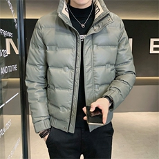 男羽绒服PU皮外套2025冬款店主风白鸭绒保暖上衣B317/PY501/P155，男装羽绒服，电商B317