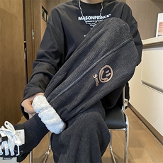 秋冬加绒加厚灯芯绒笑脸贴标休闲裤kk372p60，男装休闲裤，星座712