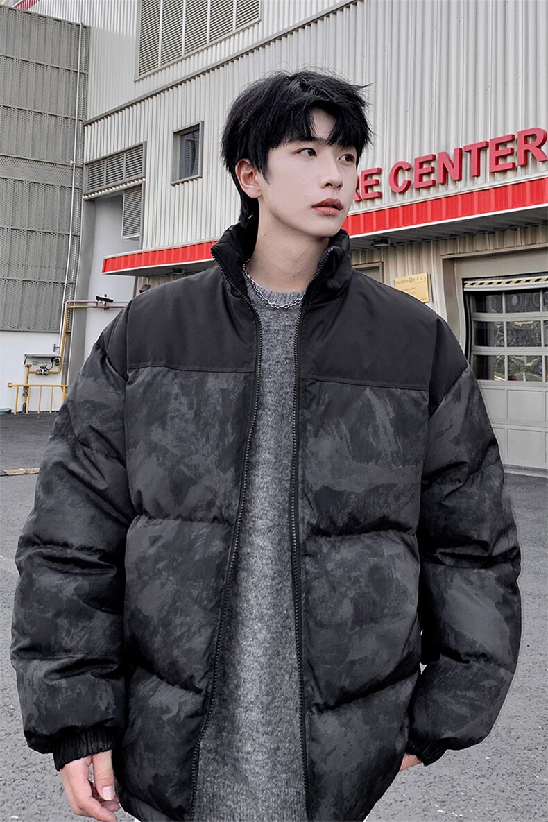 冬季新款羽绒服港风户外宽松扎染撞色外套男D5564-TP165248,男装羽绒服,电商A102
