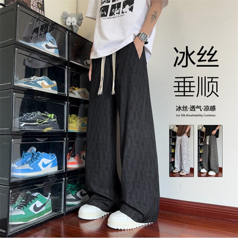 夏季新款宽松透气休闲裤冰丝凉感长裤B315-K25682-特p30-控58,男装休闲裤,电商B315