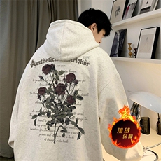 500克重磅秋冬美式加绒加厚卫衣外套DL285常规特P35加绒特P40，男装卫衣，电商A486