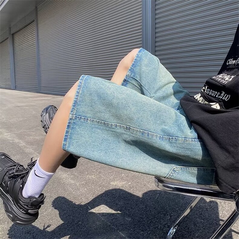 牛仔短裤男士夏季薄款2023年新款五分裤潮牌ins港风DK713,男装牛仔裤,星座1116-2