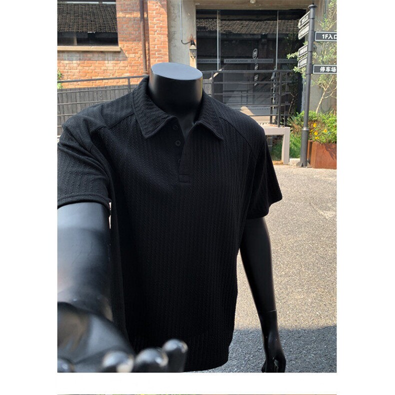 XZ809A/PLL02/P35/控48肌理感拼接POLO衫T恤,男装T恤,星座809A(原222-1)