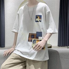 大皂港风夏季短袖t恤男潮流短袖A210—A8306-P28，男装T恤，星座210-3