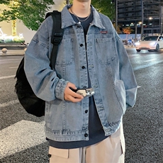牛仔外套男2025春季新款宽松夹克美式潮牌复古百搭上衣JK860-P60，男装工装外套，星座1103-3