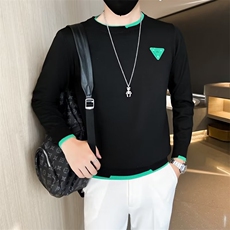 秋季男士假两件拼色卫衣外套男装套头长袖t恤休闲圆领上衣W3374，男装卫衣，星座1116A-2（原606A-1）